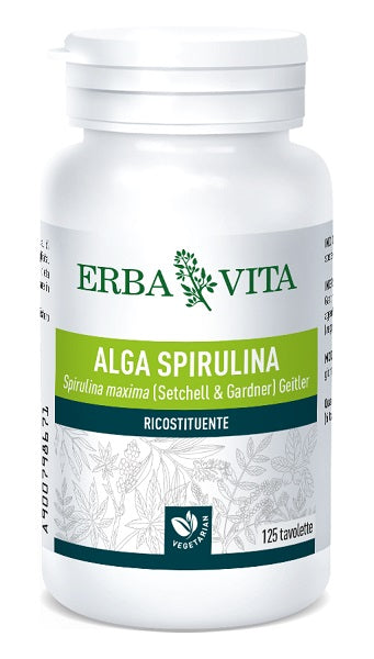 erba vita alga spirulina 125 tavolette 400 mg erba vita ean 0767787927172