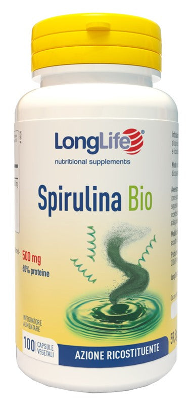 longlife longlife spirulina bio 500 mg 100 capsule vegetali long life ean 8054521002205