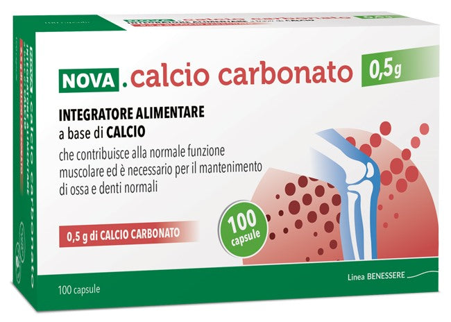 nova argentia nova calcio carbonato 05 g 100 capsule nova argentia