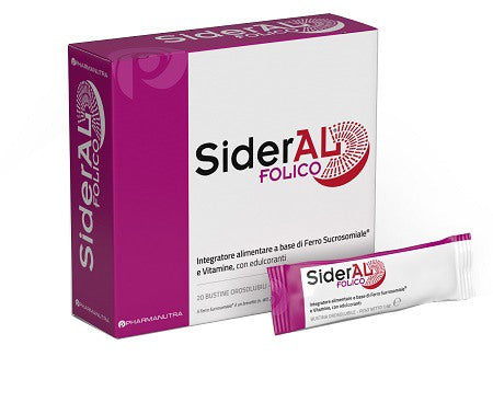 pharmanutra sideral folico 30 mg 20 bustine orosolubili sideral ean 8033011160403