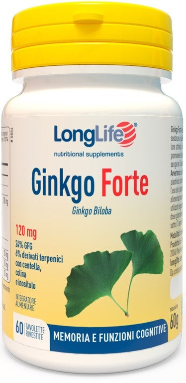 longlife longlife ginkgo forte 60 tavolette long life ean 8054521003905
