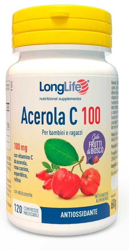 longlife longlife acerola c100 frutti di bosco 120 compresse long life ean 8054521004018