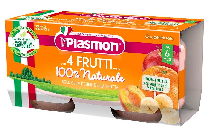 plasmon plasmon omogeneizzato 4 frutti 2 x 80 g plasmon ean 8001040201077
