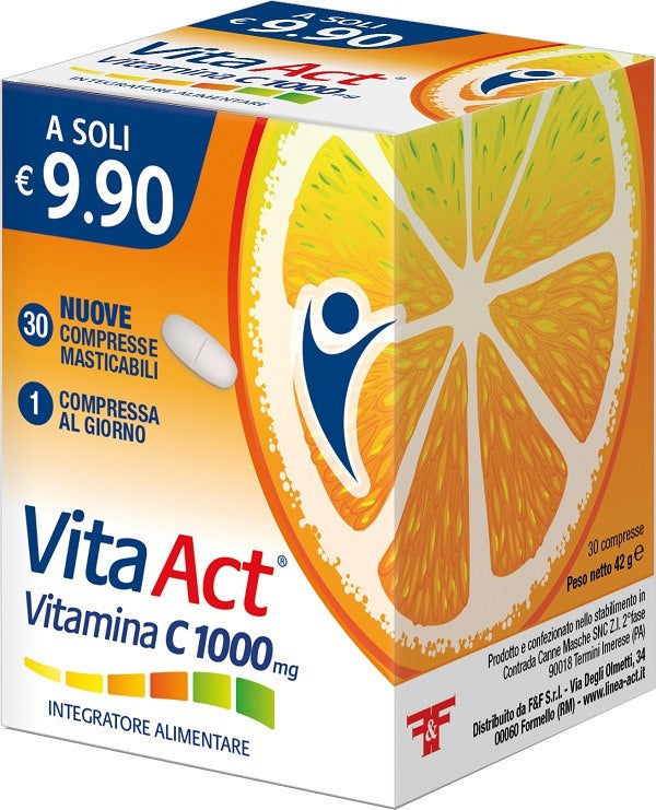 ff vita act vitamina c 1000mg 30 compresse masticabili ff ean 8030936400263