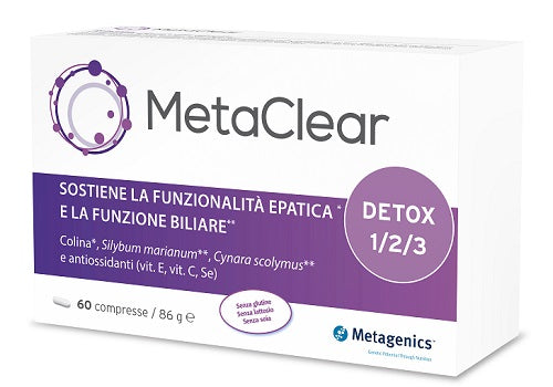 metagenics belgium metaclear 60 compresse metagenics ean 5400433230558