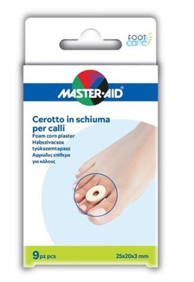 pietrasanta cerotto calli master aid footcare in schiuma pu 3 mm 9 pezzi b9 master aid ean 8032956145087