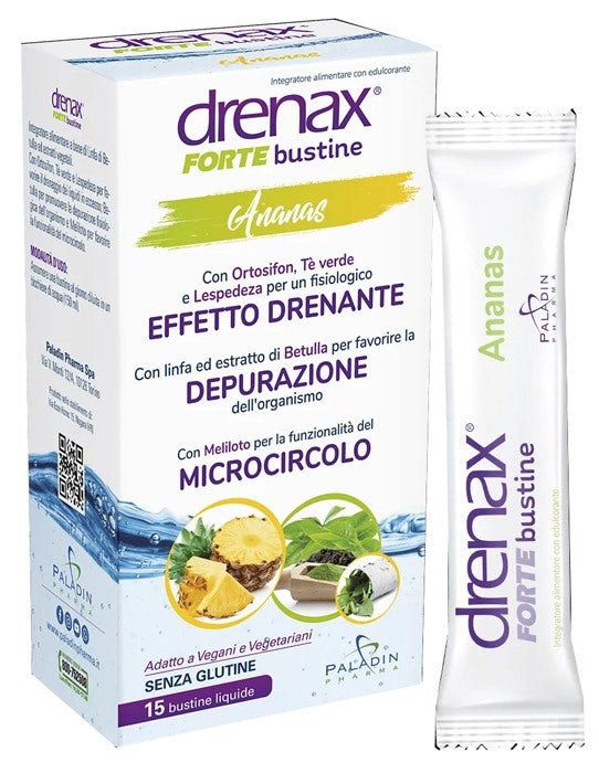 paladin pharma drenax forte ananas 15 bustine drenax ean 8052049551663