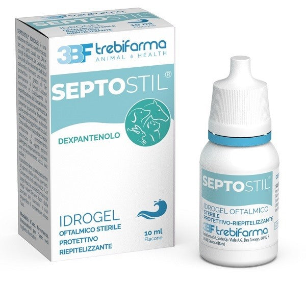trebifarma septostil soluzione oftalmica idratante epitelio protettiva lenitiva lubrificante per cani e gatti 10 ml trebifarma ean 8033650120677