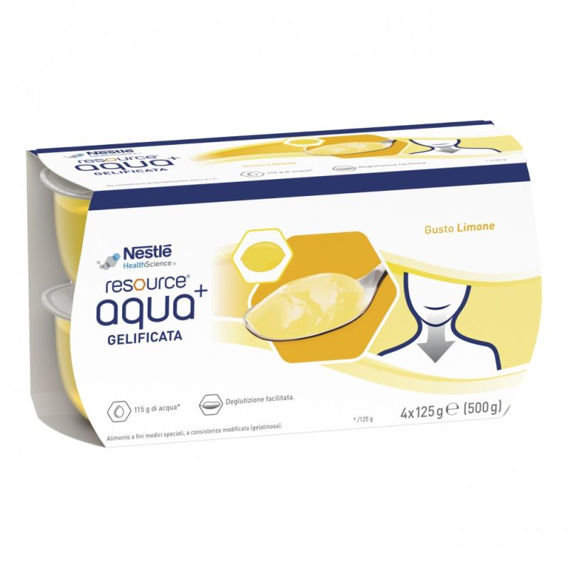 Resource Aqua Gelified Water + Lemon Cup 6 4x125 G Nestle'