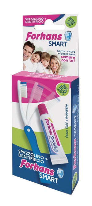 uragme srl forhans smart kit igiene orale spazzolino pieghevole dentifricio 12 ml forhans ean 8002185074298