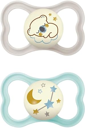bamed baby italia mam air night succhietto 16 mesi silicone neutro 2 pezzi mam ean 9001616840395