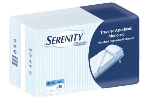 serenity traversa salvamaterasso per incontinenza serenity relax 60x90 cm 30 pezzi serenity ean 8058150567005