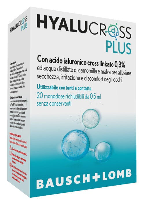 bausch lomb iom hyalucross plus 20 flaconcini monodose da 05 ml bausch lomb iom ean 8033959760826