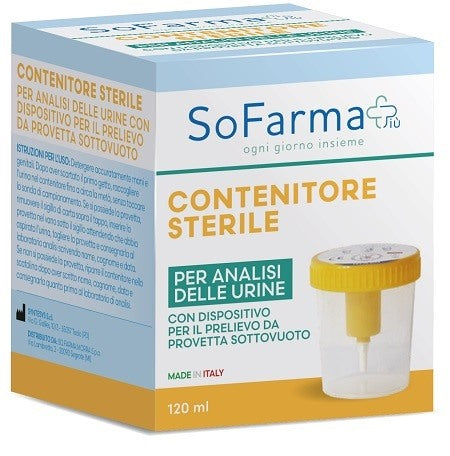 sofarmapiu contenitore urina sottovuoto da 120 ml sofarmapiu sofarmapiu ean 8054141492356