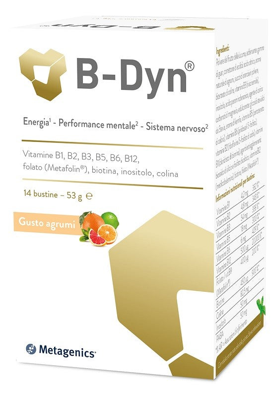 metagenics belgium b dyn 14 bustine gusto agrumi metagenics ean 5400433313206