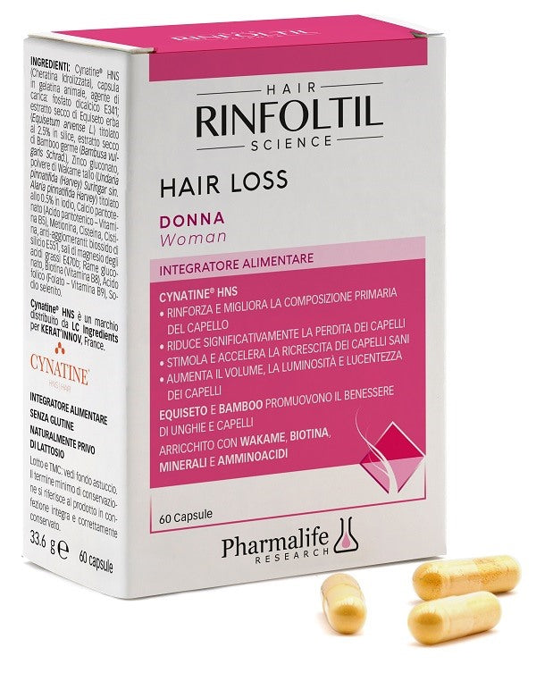 pharmalife research rinfoltil hair loss donna 60 cps pharmalife research ean 8051128639490