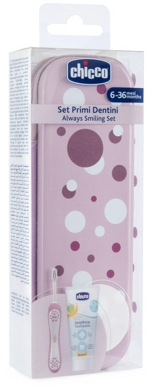 chicco artsana chicco set dentale 6 mesi rosa chicco ean 8058664175536