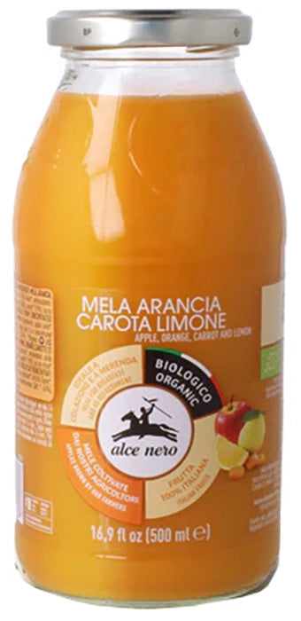 alce nero succo 100 mela arancia carota limone bio 500 ml alce nero ean 8009004811638