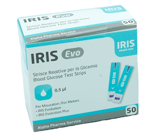 alpha pharma service strisce misurazione glicemia iris evo 50 pezzi alpha pharma service ean 0858745005442