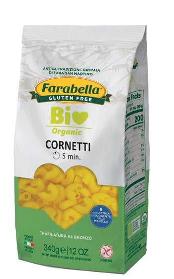 bioalimenta farabella bio cornetti mais riso 340 g farabella ean 8056774002421