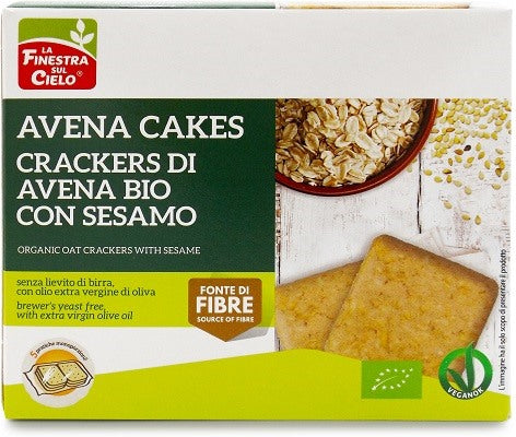 biotobio avenacakes crackers di avena con sesamo bio vegan senza lievito di birra con olio extravergine di oliva 250 g biotobio ean 8017977027956