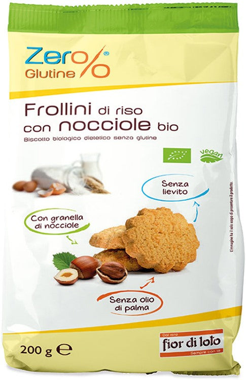biotobio zerglutine frollini di riso con nocciole senza glutine 200 g zer glutine ean 8016323045088