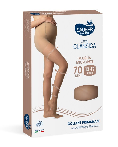 desa pharma sauber collant 70 denari premaman maglia microrete neutro beige 2 linea classica sauber ean 8001443117876