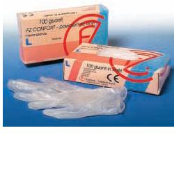 farmac zabban guanto in vinile confort misura extra large antiaderente biocompatibile utilizzabile anche a contatto con sostanze alimentari 100 pezzi senza polvere meds ean 8000246000491