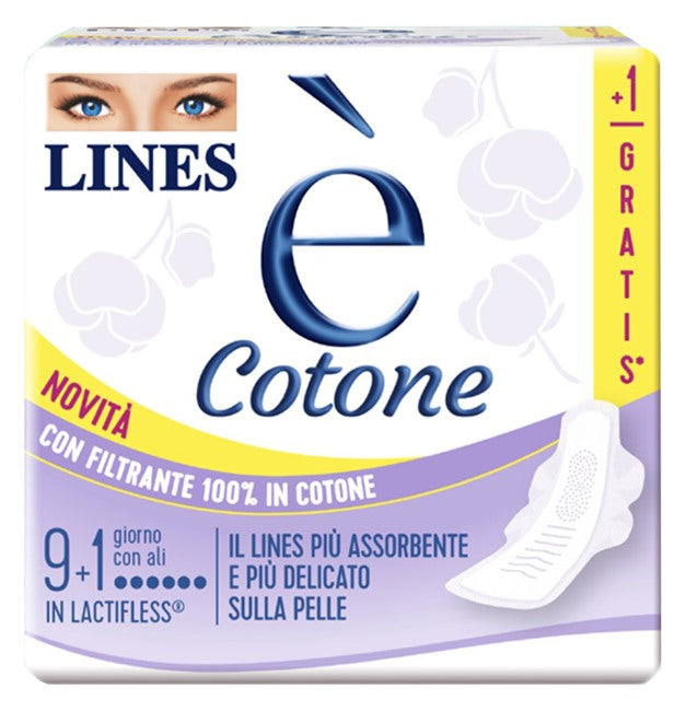 fater lines e cotone ali assorbente esterno 9 1 pezzi ean 8001480410206
