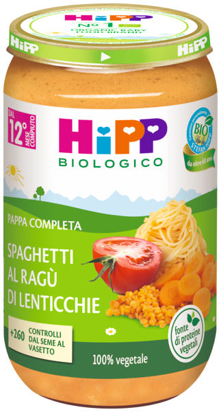 hipp italia hipp spaghetti ragu di lenticchie 250 g hipp ean 4062300447592