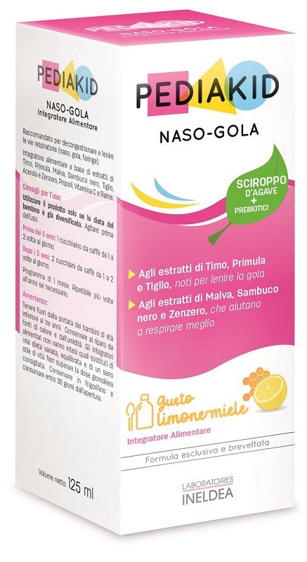 laboratoires ineldea pediakid naso gola sciroppo 125 ml ean 3700225602023
