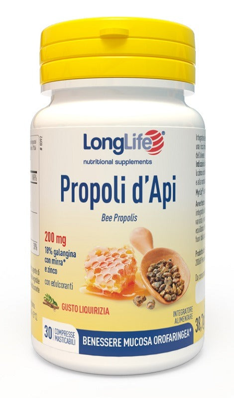 longlife longlife propoli dapi 30 compresse masticabili longlife ean 8054521002052