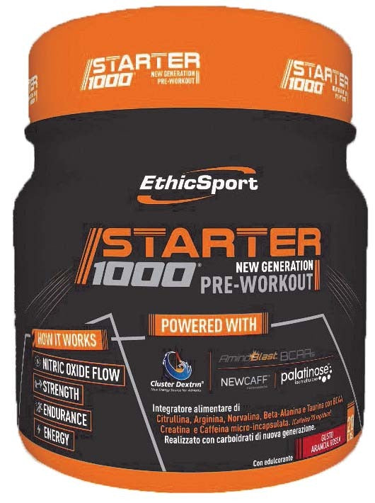 nessuno starter 1000 new generation pre workout gusto arancia rossa 400 g ean 8051764431618