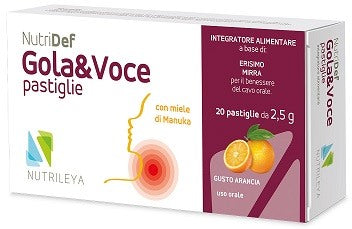nutrileya srl nutridef gola voce arancia 20 pastiglie nutridef ean 8055728150386