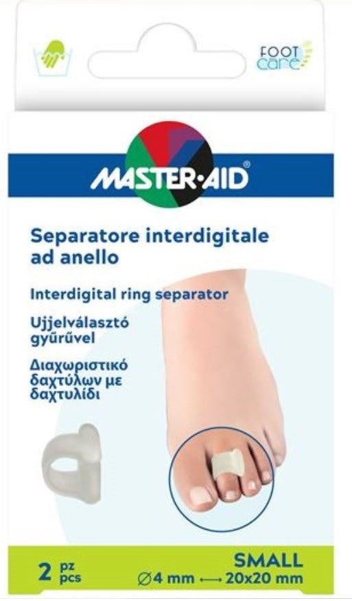 pietrasanta pharma separatore dita master aid footcare con anello small 2 pezzi c17 ean 8032956147555