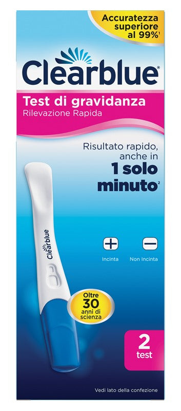 procter clearblu test di gravidanza clearblue rilevazione rapida 2 pezzi clearblue ean 5011321741683