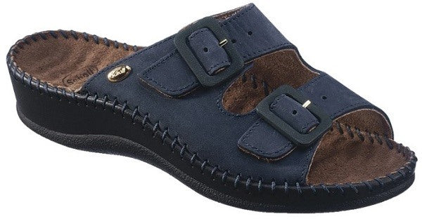 scholl shoes weekend nubuck womens massage navy blue 36 scholls ean 5038483291887