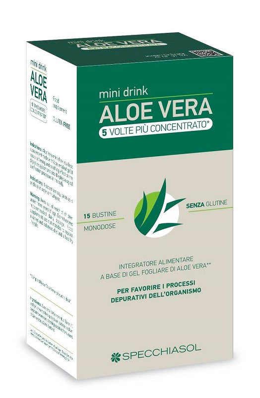 specchiasol aloe vera mini drink 5 volte piu concentrato 15 bustine da 10 ml specchiasol ean 8002738991652