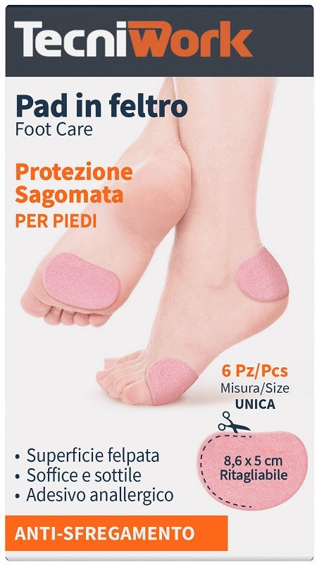 tecniwork pad in feltro sagomato 86x5cm 6 pezzi tecniwork ean 8023568254335