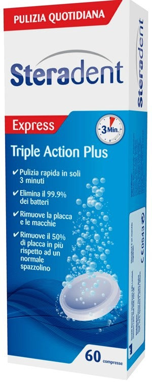 reckitt benckiser steradent triple action plus 60 compresse pulenti steradent ean 3059946316383