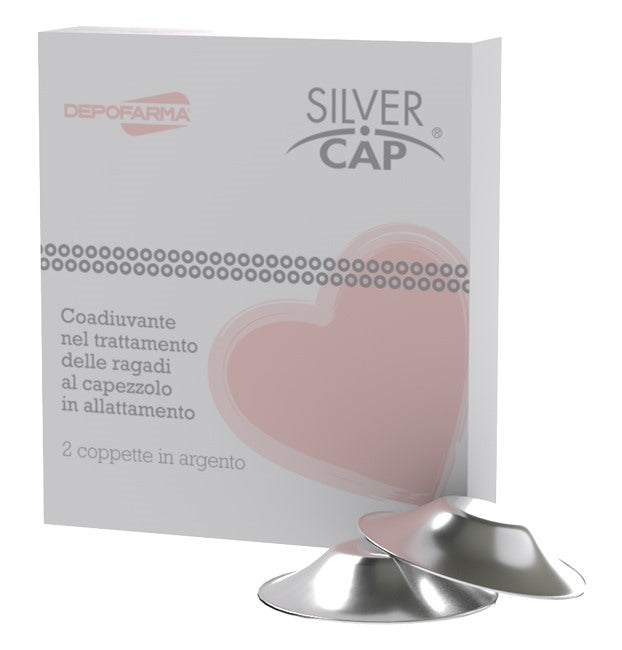 depofarma silver cap coppette in argento copri capezzoli per allattamento 2 pezzi depofarma