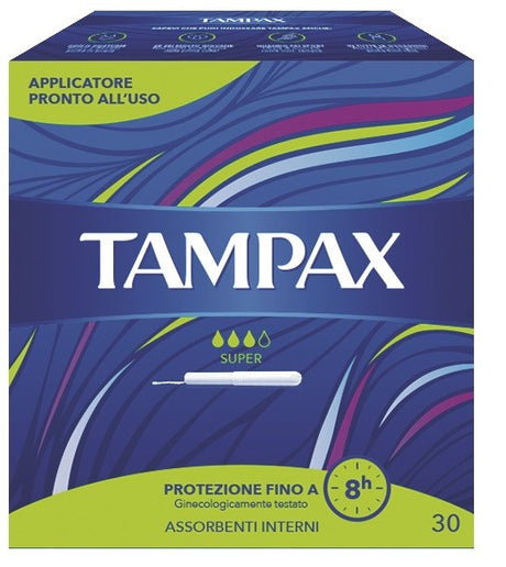 fater femcare tampax blue box super 30 pezzi tampax ean 4015400824725