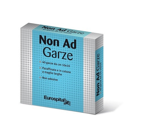 eurospital garza paraffinata non ad 10x10 cm 40 pezzi eurospital