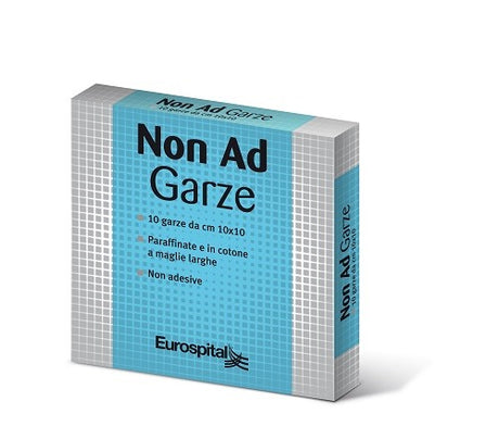 eurospital garza paraffinata non ad 10x10 cm 10 pezzi eurospital