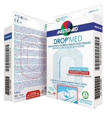 pietrasanta medicazione compressa autoadesiva dermoattiva ipoallergenica aerata master aid drop med 105x25 3 pezzi master aid ean 8032956140662