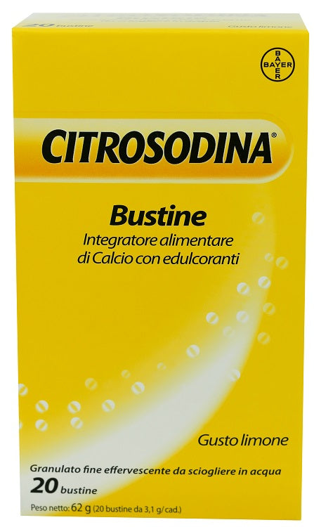 bayer ch citrosodina 20 bustine granulato effervescente citrosodina ean 8000560990027