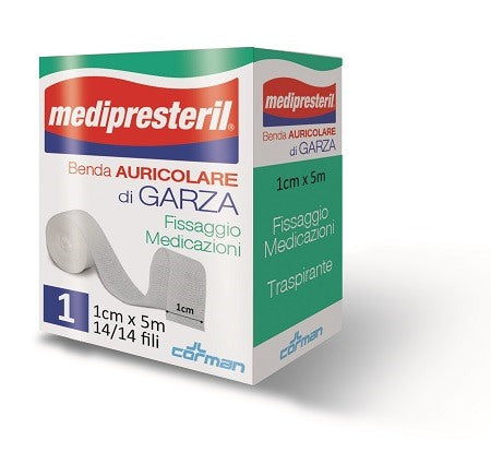 corman benda auricolare medipresteril 128 fu m5x2cm 1414 fili medi presteril ean 8016867000055
