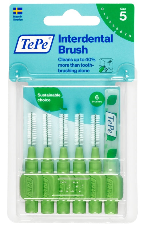tepe prodotti ig orale tepe scovolino verde 08mm 6 pezzi tepe ean 7317400010861