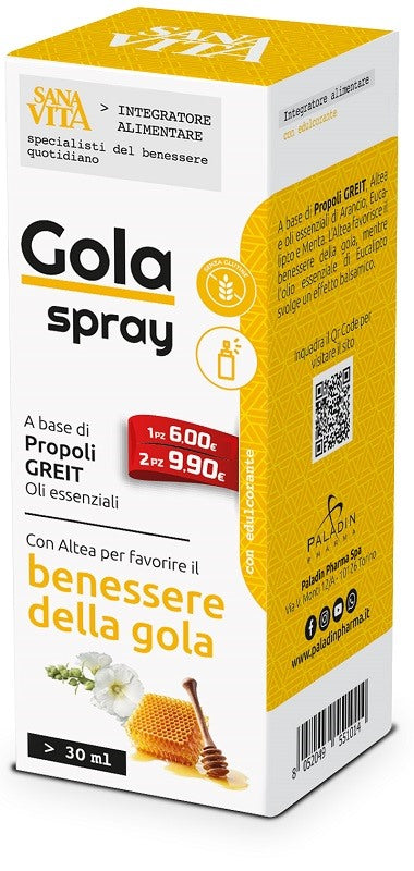 paladin pharma sanavita gola spray 30 ml sanavita ean 8052049551014