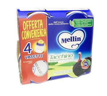 mellin mellin omogeneizzato tacchino 4x80 g mellin ean 5900852021558
